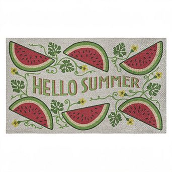 Stupell Home Decor Hello Summer Watermelon Doormat