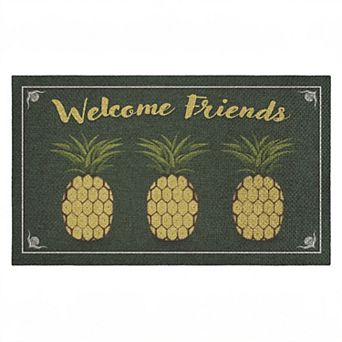 Stupell Home Decor Welcome Friends Pineapples Welcome Mat