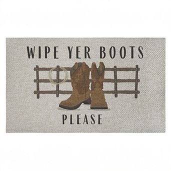 Stupell Home Decor Wipe Yer Boots Please Doormat
