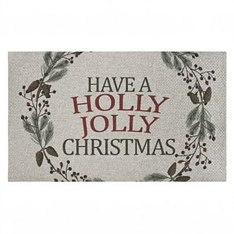 Stupell Home Decor Holly Jolly Christmas Sentiment Welcome Mat