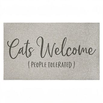 Stupell Home Decor Cats Welcome People Tolerated Doormat