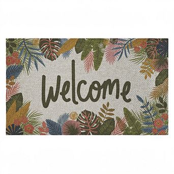 Stupell Home Decor Whimsical Welcome Tropical Entry Welcome Mat