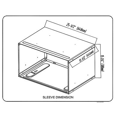 Keystone 26-In. Wall Sleeve for Through-the-Wall Air Conditioners