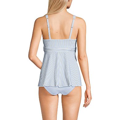 Women's Lands' End Sweetheart Belted Flutter Tankini Swim Top