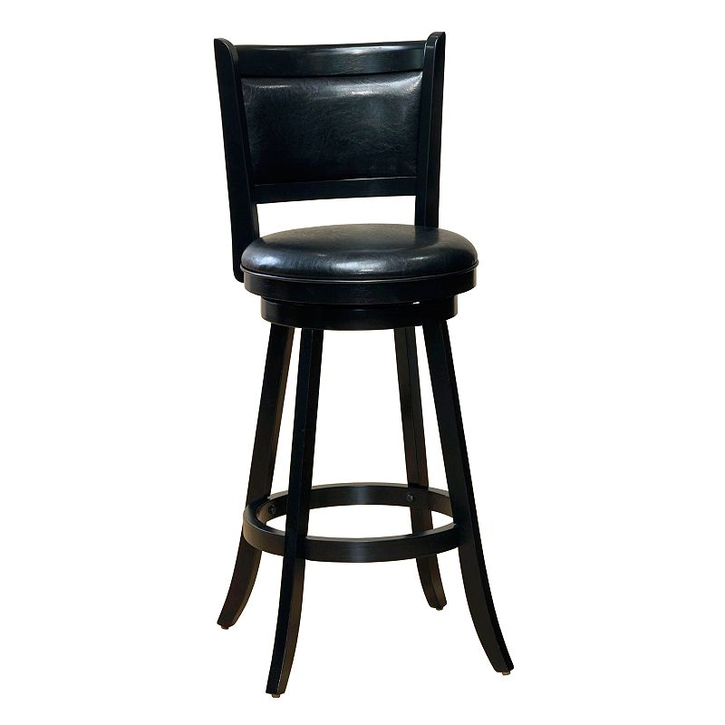 Dennery Swivel Counter Stool, Black, Furniture