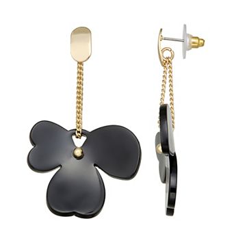Emberly Gold-Tone Flower Dangle Earrings