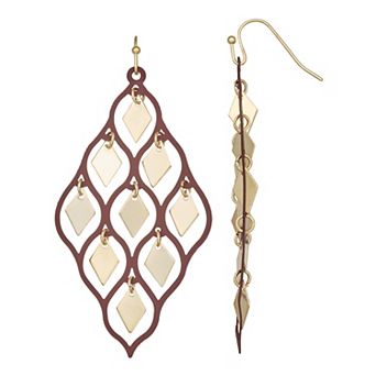 Emberly Gold-Tone Kite Chandelier Earrings