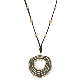 Emberly Cord Long Pendant Necklace