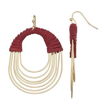 Emberly Gold-Tone Wrapped Hoop Earrings