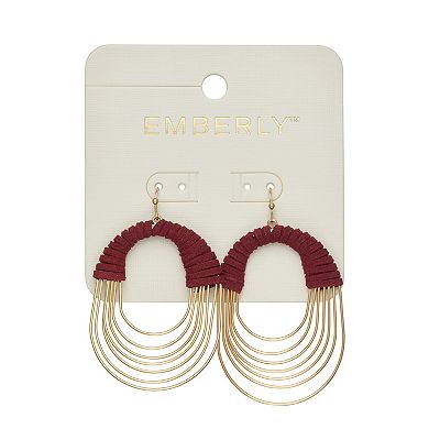 Emberly Gold-Tone Wrapped Hoop Earrings