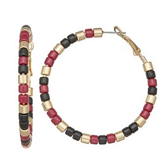 Emberly Beaded Hoop Earrings