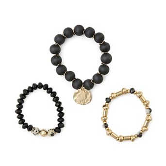 Emberly 3 pc Beaded Stretch Bracelet Set