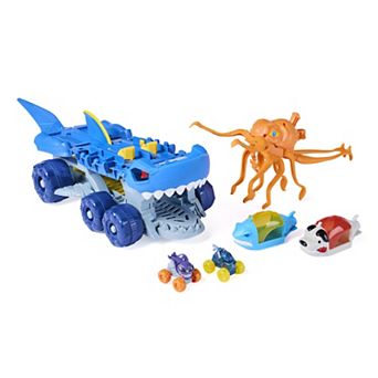 Monster Jam Mini Jams Megalodon Barnacle Blaster Ship Playset