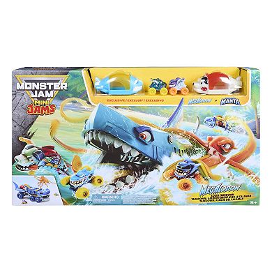 Monster Jam Mini Jams Megalodon Barnacle Blaster Ship Playset