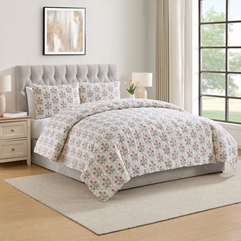 VCNY Home Ellia 3 pc Full/Queen Pinsonic Quilt Set with Shams