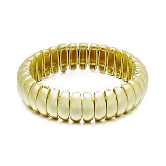 Adornia 14k Gold Flash Plated Stretch Cuff Bracelet