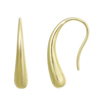 Adornia 14k Gold Flash Plated Tear Wire Drop Earrings