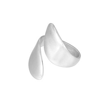 Adornia Tarnish Resistant Silver Plated Overlap Petals Ring