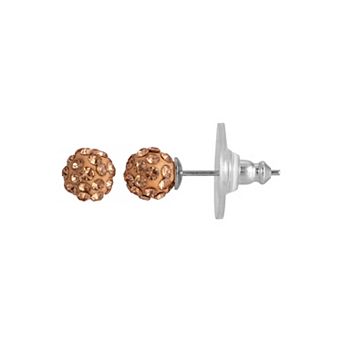 1928 Silver Tone Pave Stud Earrings