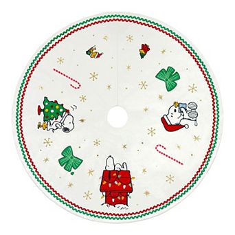 St. Nicholas Square® Peanuts Christmas Tree Skirt with Snoopy & Friends Design