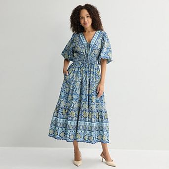 Women's Farmers Market Puff Sleeve Maxi Dress
