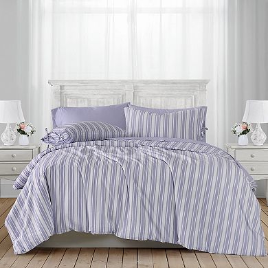 The Farmhouse Ticking Stripe Comforter Set with Shams