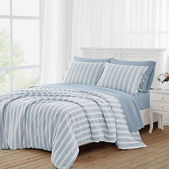 The Farmhouse Ticking Stripe Comforter Set with Shams