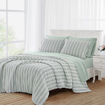 The Farmhouse Ticking Stripe Comforter Set with Shams