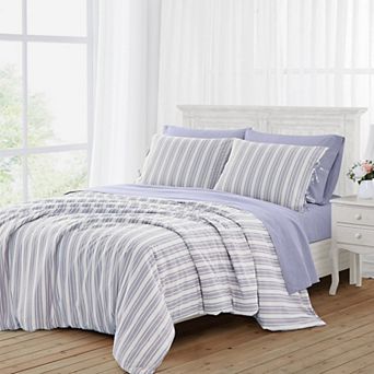 The Farmhouse Ticking Stripe Comforter Set with Shams