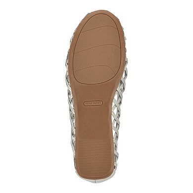 Nine West Dippy Women's Woven Round Toe Slip-On Flats