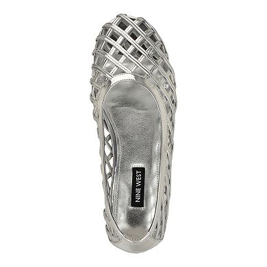 Nine West Dippy Women's Woven Round Toe Slip-On Flats