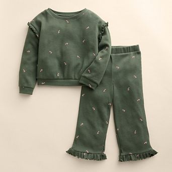 Baby & Toddler Girl Little Co. by Lauren Conrad Ruffle Top & Wide Leg Pants Set
