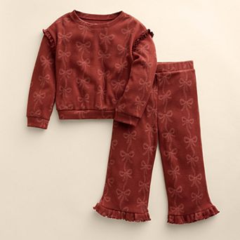 Baby & Toddler Girl Little Co. by Lauren Conrad Ruffle Top & Wide Leg Pants Set