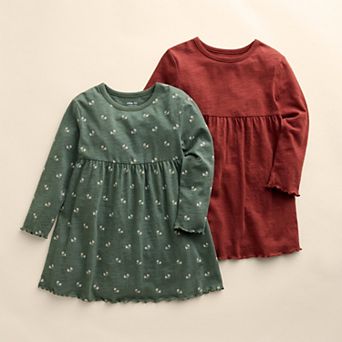 Baby & Toddler Girl Little Co. by Lauren Conrad 2-Pack Organic Long Sleeve Dresses