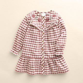 Baby & Toddler Girl Little Co. by Lauren Conrad Organic Button Down Ruffle Dress