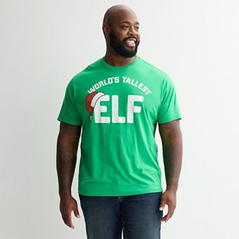 Big & Tall World's Tallest Elf Graphic Tee