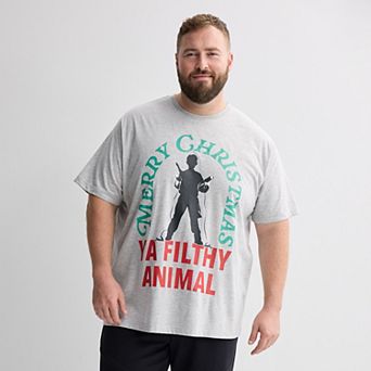 Big & Tall Home Alone Merry Christmas Ya Filthy Animal Graphic Tee