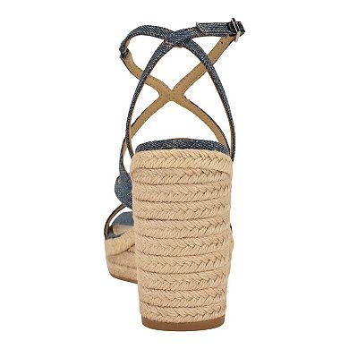 Nine West Adriane Women's Wedge Strappy Sandals