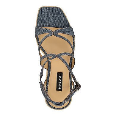 Nine West Adriane Women's Wedge Strappy Sandals