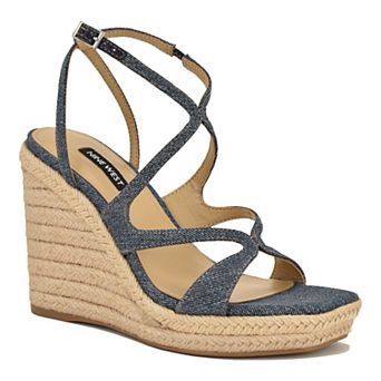 Nine West Adriane Women's Wedge Strappy Sandals