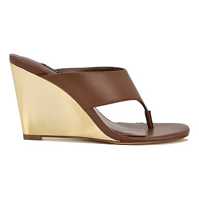 Nine West Presa Women's Wedge Slip-On Sandals