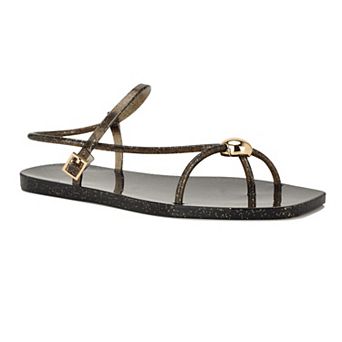 Nine West Shells Women's Square Toe Flat Casual Sandals