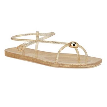 Nine West Shells Women's Square Toe Flat Casual Sandals