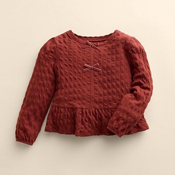 Baby & Toddler Girl Little Co. by Lauren Conrad Organic Bow Peplum Top