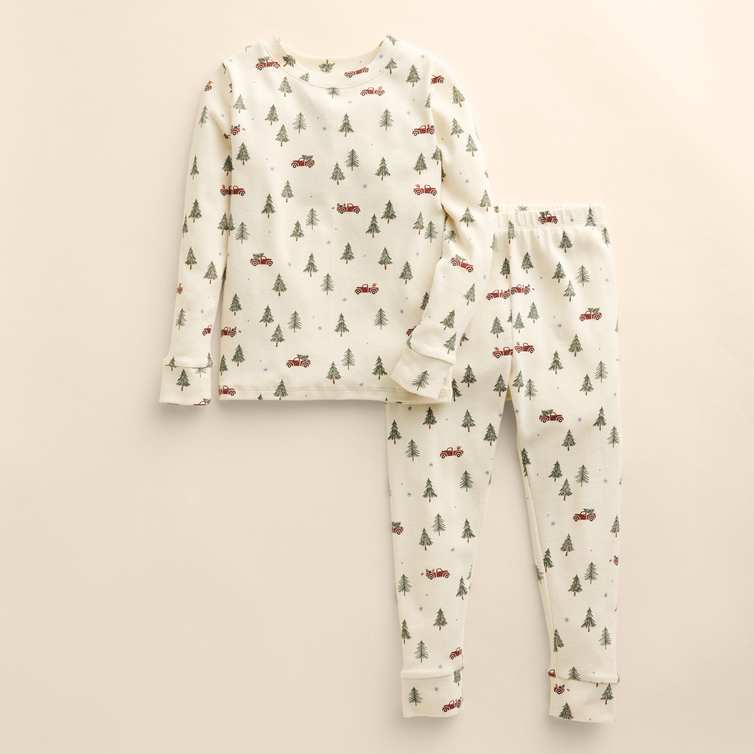 Пижамный комплект для девочек — Little Co. by Lauren Conrad, цвет: Слоновая кость с принтом
