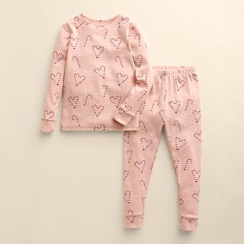 Kids 4-12 Little Co. by Lauren Conrad Organic Snug Fit 2 pc Pajama Top & Pajama Bottoms Set