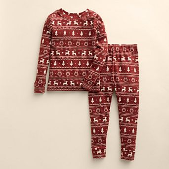 Kids 4-12 Little Co. by Lauren Conrad Organic Snug Fit 2 pc Pajama Top & Pajama Bottoms Set