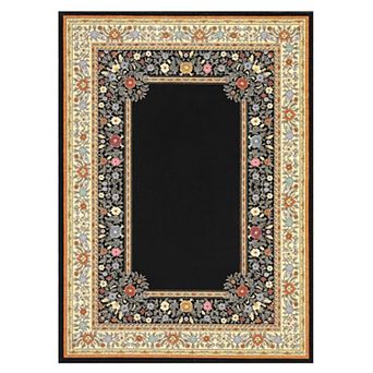 Woven Look Boho Area Rug Washable & Non-Slip for Bedroom or Nursery