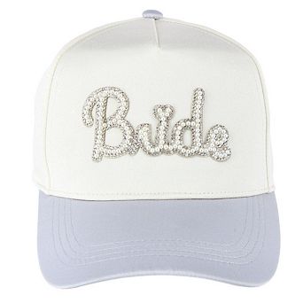 CTM Women's Bride to Be Beaded Satin Baseball Cap
