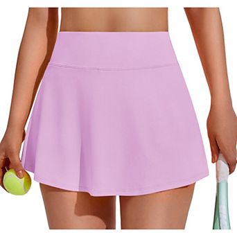 Pinspark Women's High Waisted Pleated Tennis Skort Athletic Golf Skirt with Pockets